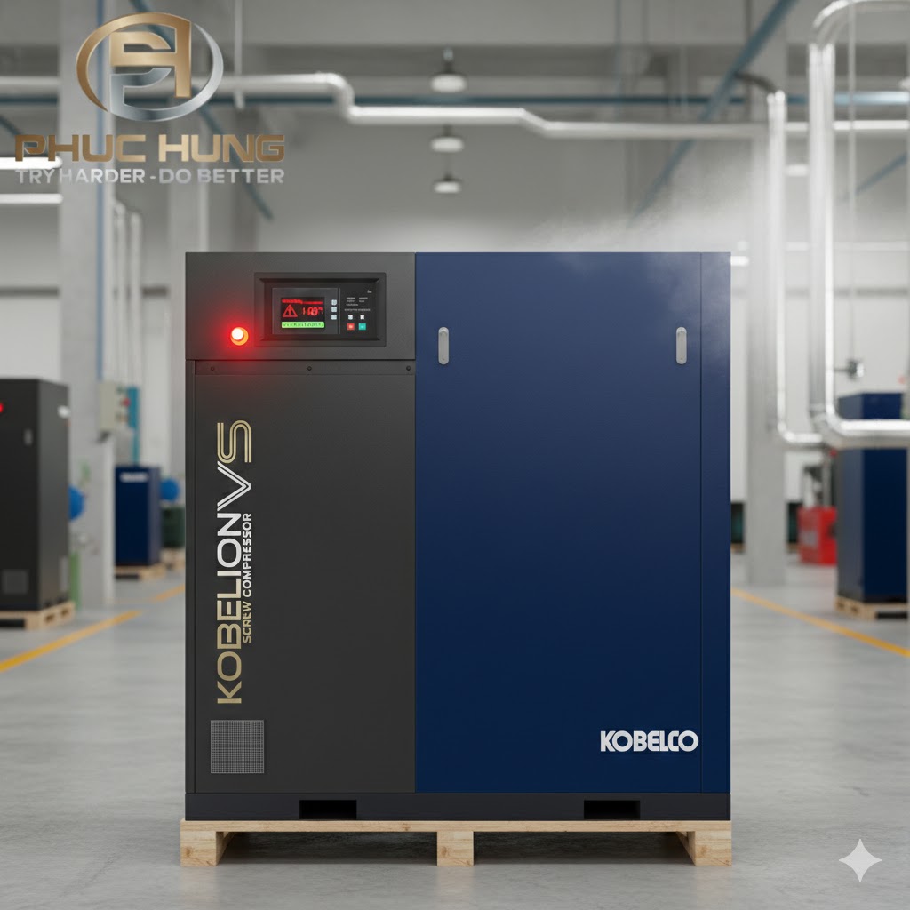 máy nén khí làm việc lại bị nhiệt độ cao