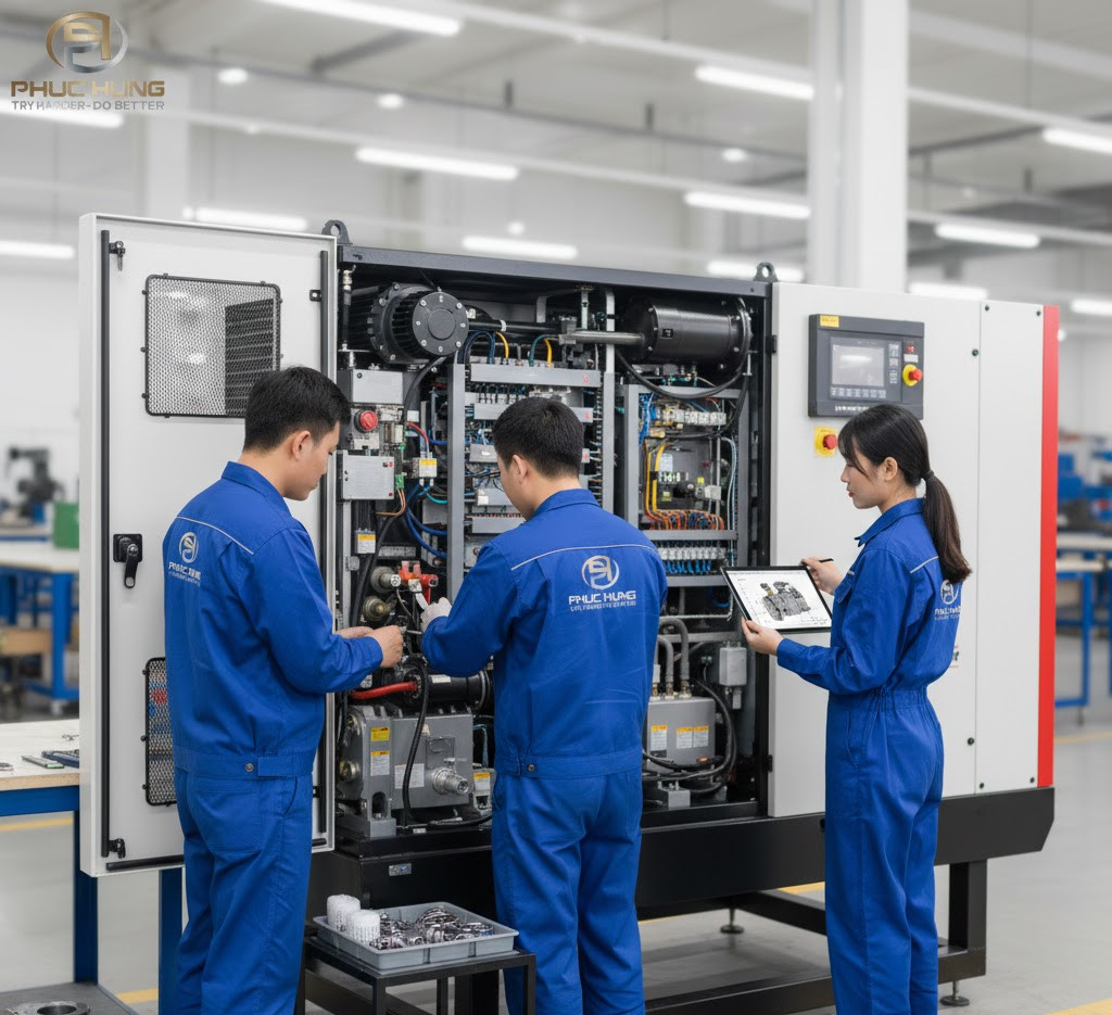 Tại sao khi khởi động máy nén khí lại không chạy