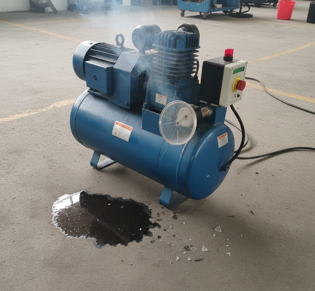 Máy nén khí bị rò rỉ khí