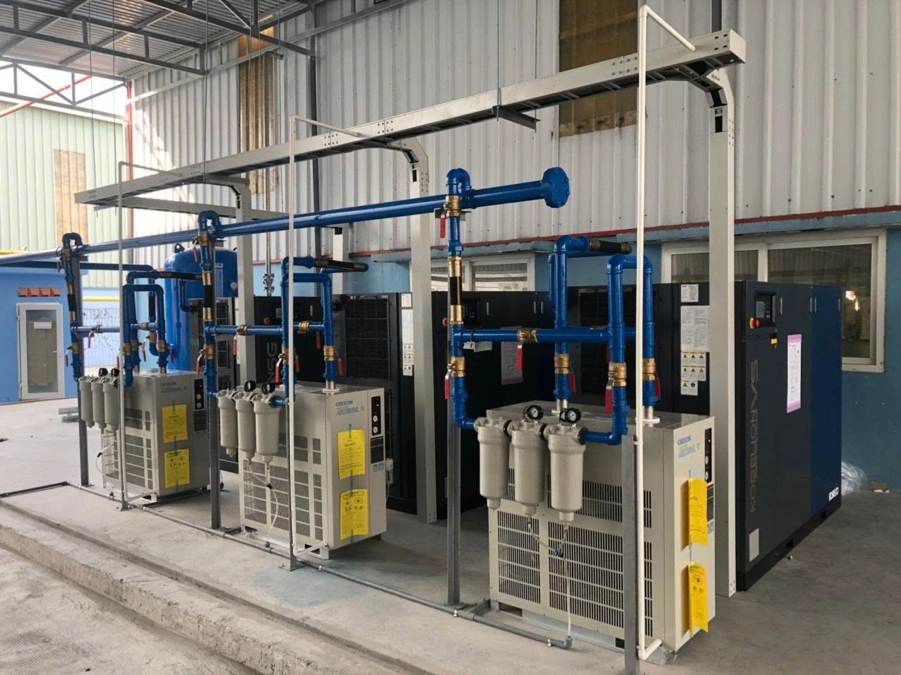 lắp đặt máy nén khí Kobelco