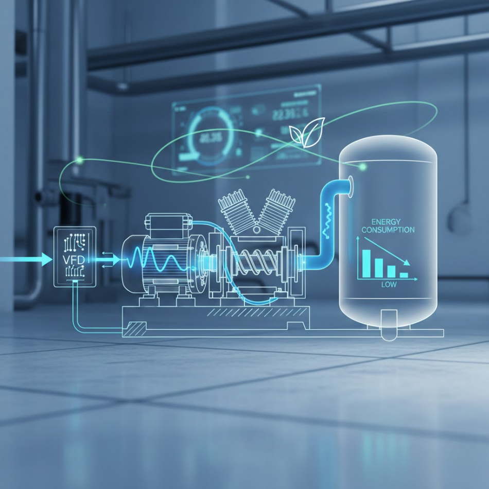 Vì Sao Máy Nén Khí Biến Tần Giúp Tiết Kiệm Điện?