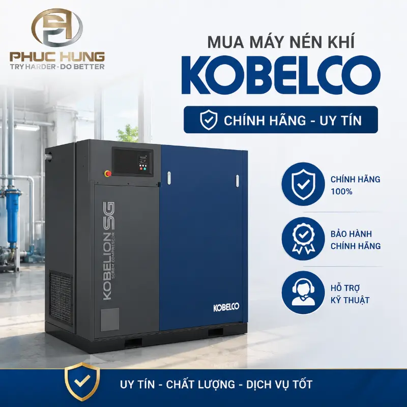 Mua Máy Nén Khí Kobelco Chính Hãng Ở Đâu Uy Tín