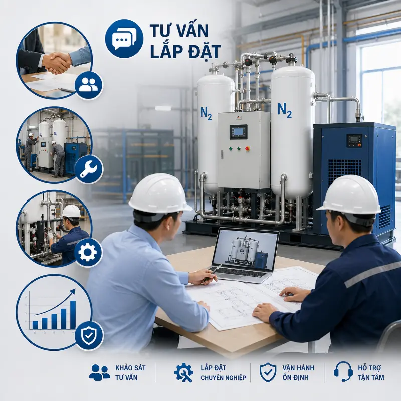 Tư Vấn Lắp Đặt Máy Tạo Khí Nitơ