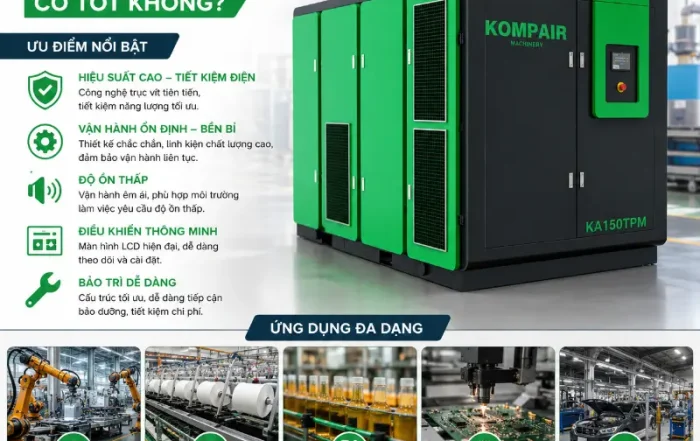 Máy Nén Khí Kompair Có Tốt Không? Ưu Điểm & Ứng Dụng