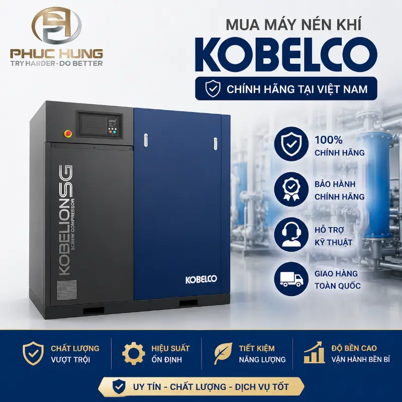 Mua Máy Nén Khí Kobelco Chính Hãng Tại Việt Nam