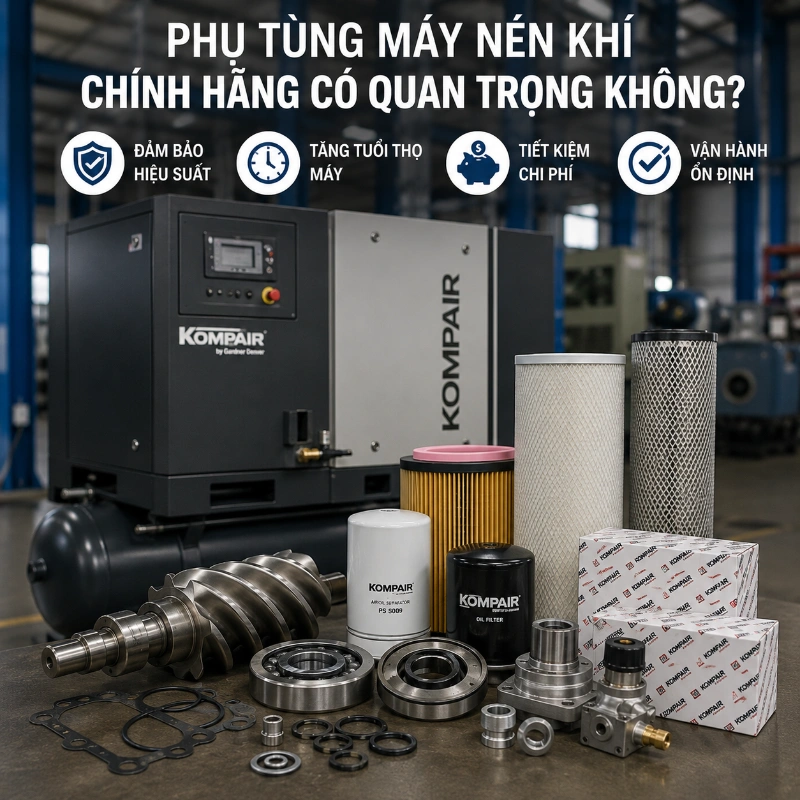 Phụ Tùng Máy Nén Khí Chính Hãng Có Quan Trọng Không