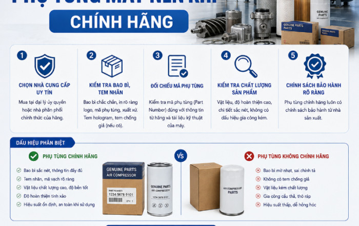 Lựa Chọn Phụ Tùng Chính Hãng Là Khoản Đầu Tư Hiệu Quả Cho Hệ Thống Khí Nén