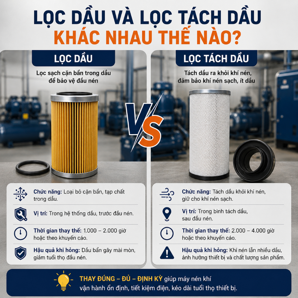 Lọc Dầu Và Lọc Tách Dầu Khác Nhau Thế Nào (1)